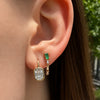 Paige Pie Cut Diamond Drop Huggie Earrings 14K