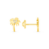 Kid Palm Tree Stud Earrings 14K