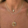 Paloma Pink Sapphire and Diamond Pendant Necklace 14K