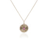 Paloma Pink Sapphire and Diamond Pendant Necklace 14K