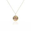 Paloma Pink Sapphire and Diamond Pendant Necklace 14K