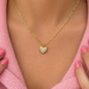 Bubble Heart Diamond Charm 14K