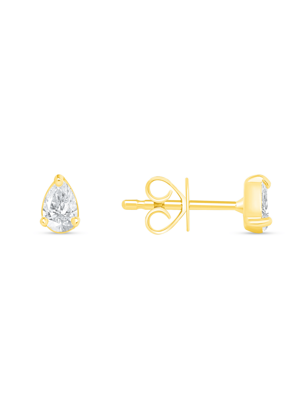 Pear Lab Diamond Stud Earring 14K