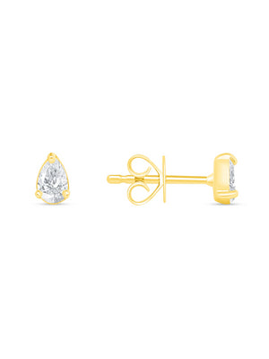 Pear Lab Diamond Stud Earring 14K