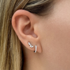 Petite Pear Climber Stud Earrings 18K
