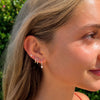 Trio Pearl Stud Earrings 14K