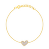 Hailey Heart Mother of Pearl Bracelet 14K