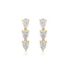 Percy Pear Diamond Drop Stud Earrings 14K