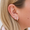 Percy Pear Diamond Drop Stud Earrings 14K