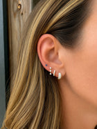 Posie Pavé Dome Diamond Huggie Earring 14K