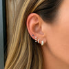 Posie Pavé Dome Diamond Huggie Earring 14K