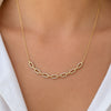 Presley Paperclip Diamond Chain Necklace 14K