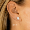 Round Diamond Stud Earrings 14K