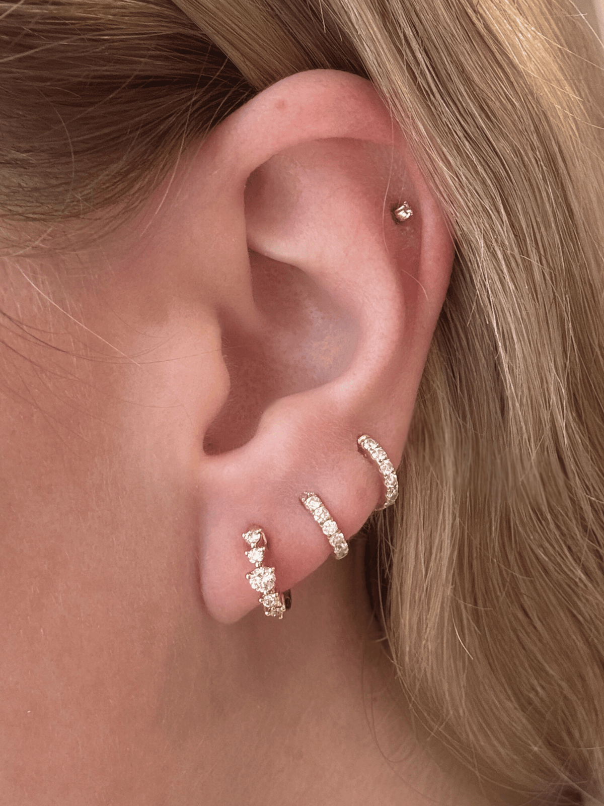 Cailyn Diamond Huggie Earrings 14K