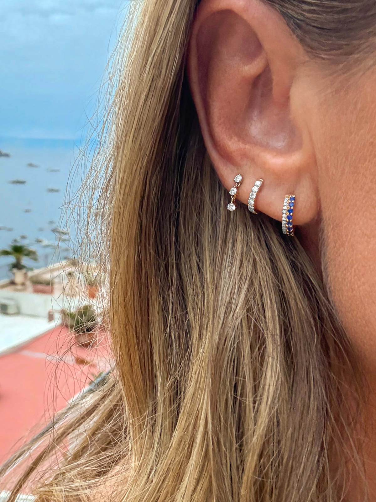 Dani Diamond Dangle Earrings 14K