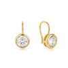 Blaire Bezel Drop Huggie Earring