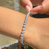 Lab Diamond Bezel Tennis Bracelets 14K