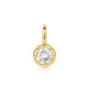 Blaire Bezel Round CZ Charm Necklace