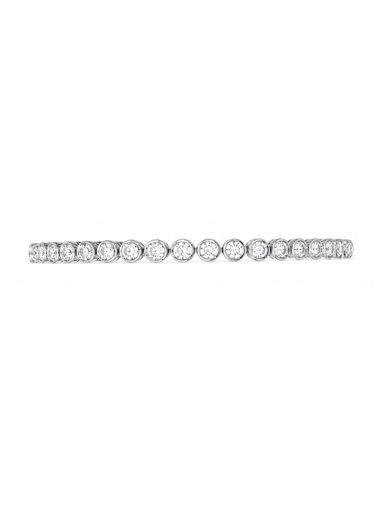 Lab Diamond Bezel Tennis Bracelet - Round 14K