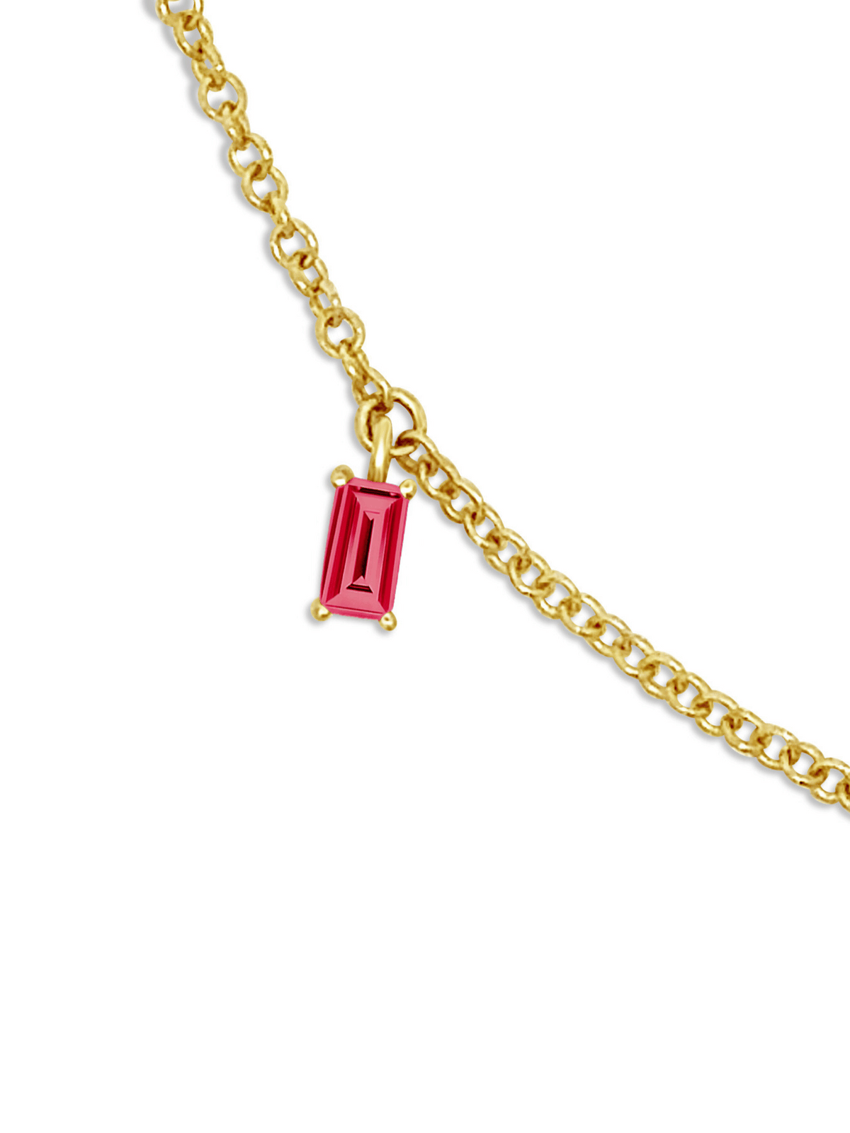 Add a Baguette Birthstone 14K