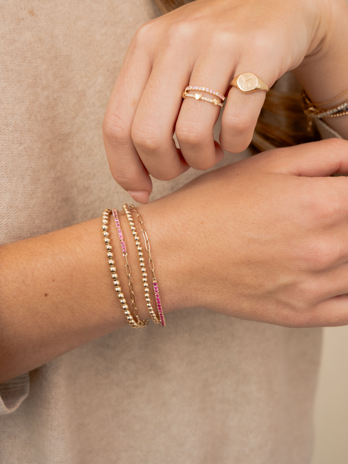 Birthstone Tennis Bracelet - July 14K