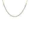 Sapphire and Diamond Paperclip Station Necklace 14K