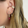 Scarlett Ruby and Diamond Dangle Earrings 14K