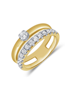 Serena Stacked Diamond Ring 14K