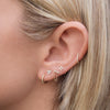 Trio Diamond Stud Earrings 14K