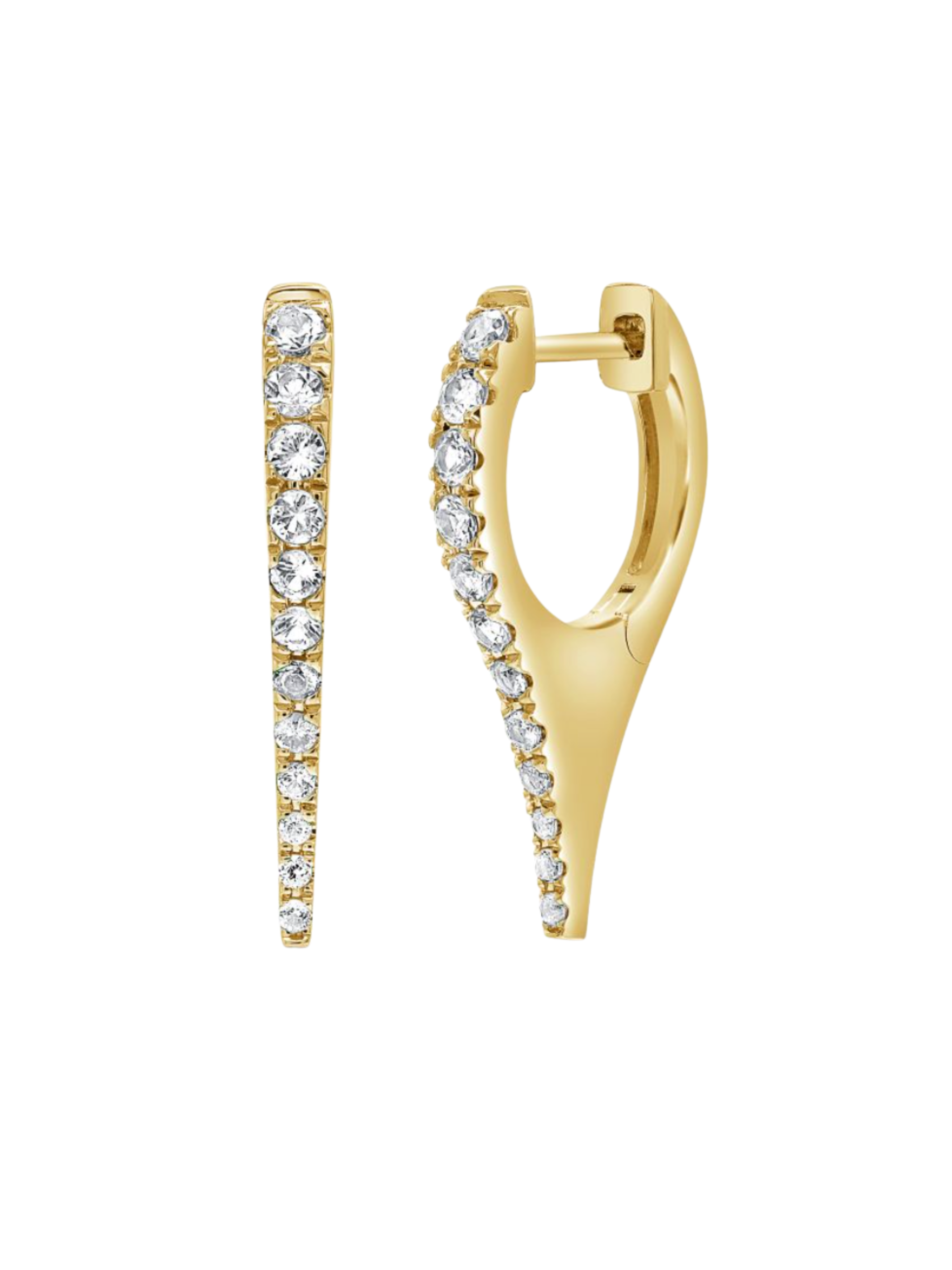 Sloane Diamond Spike Huggies 14K