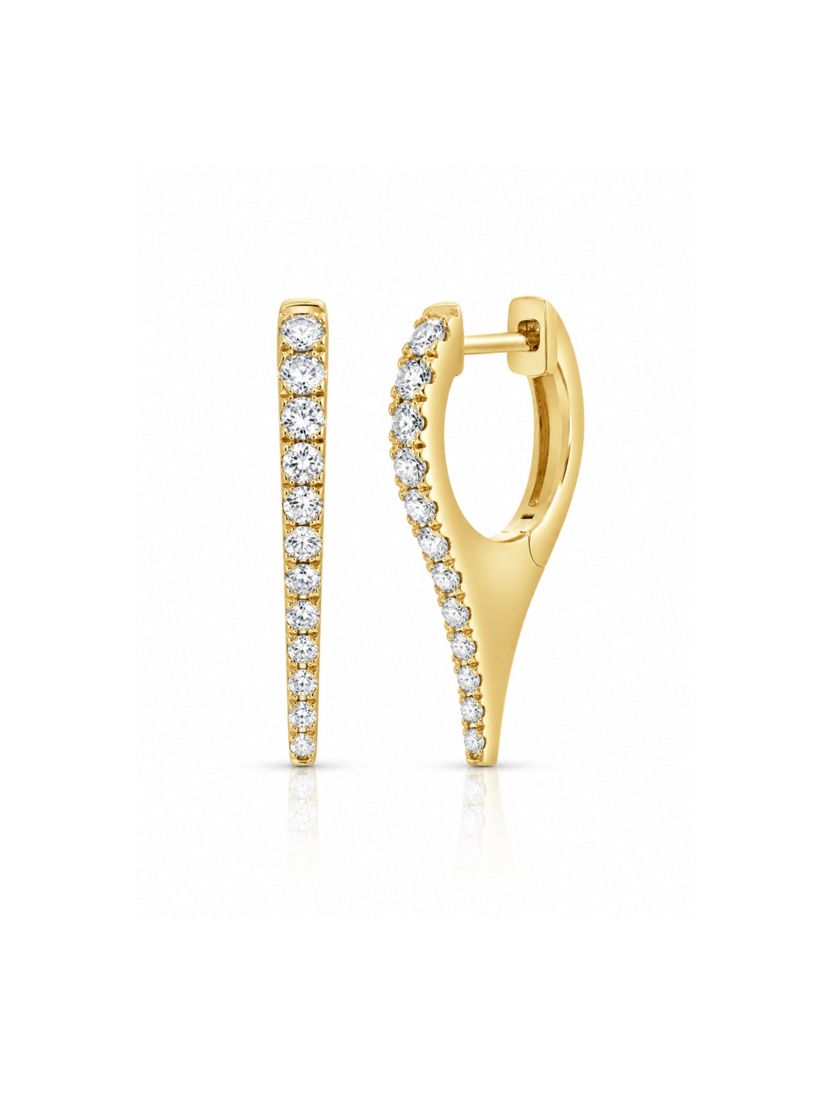 Sloane Diamond Spike Huggies 14K