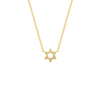 Star of David Diamond Necklace 14K