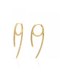 Image of: Stella Double Spike Diamond Huggie Earring 14K