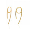 Stella Double Spike Diamond Huggie Earring 14K