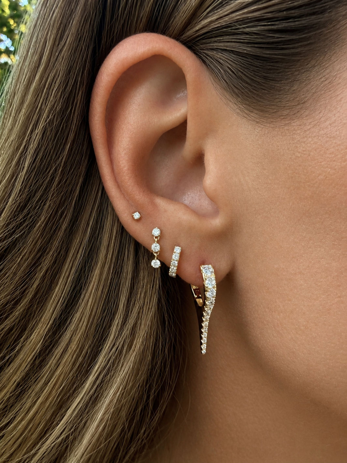 Summer Spike Huggie Earrings
