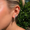Daphne Double Row Huggie Earrings - Turquoise 14K