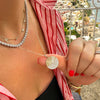 Sunrise Diamond Pendant Necklace 14K