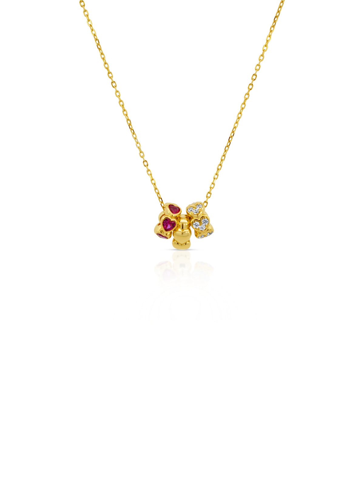 Sweetheart Trio Rhondelle CZ Necklace