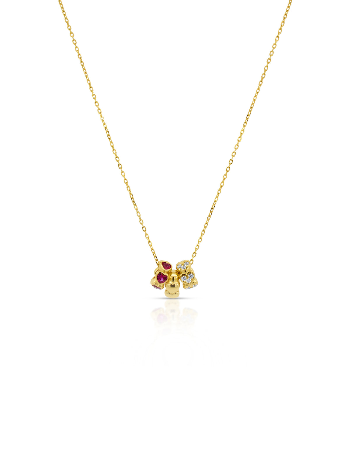 Sweetheart Trio Rhondelle CZ Necklace