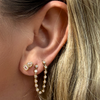 Sweetheart Bezel Diamond Stud 14K