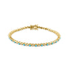 Tara Alternating Turquoise and Diamond Tennis Bracelet 14K