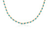 Tara Alternating Turquoise and Diamond Tennis Necklace 14K