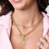 Tara Alternating Turquoise and Diamond Tennis Necklace 14K