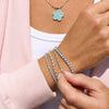 Tara Alternating Turquoise and Diamond Tennis Bracelet 14K