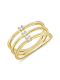 Image of: Tatum Triple Stack Diamond Ring 14K