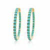 Taylor Turquoise Hoop Earrings 14K