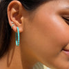 Taylor Turquoise Hoop Earrings 14K
