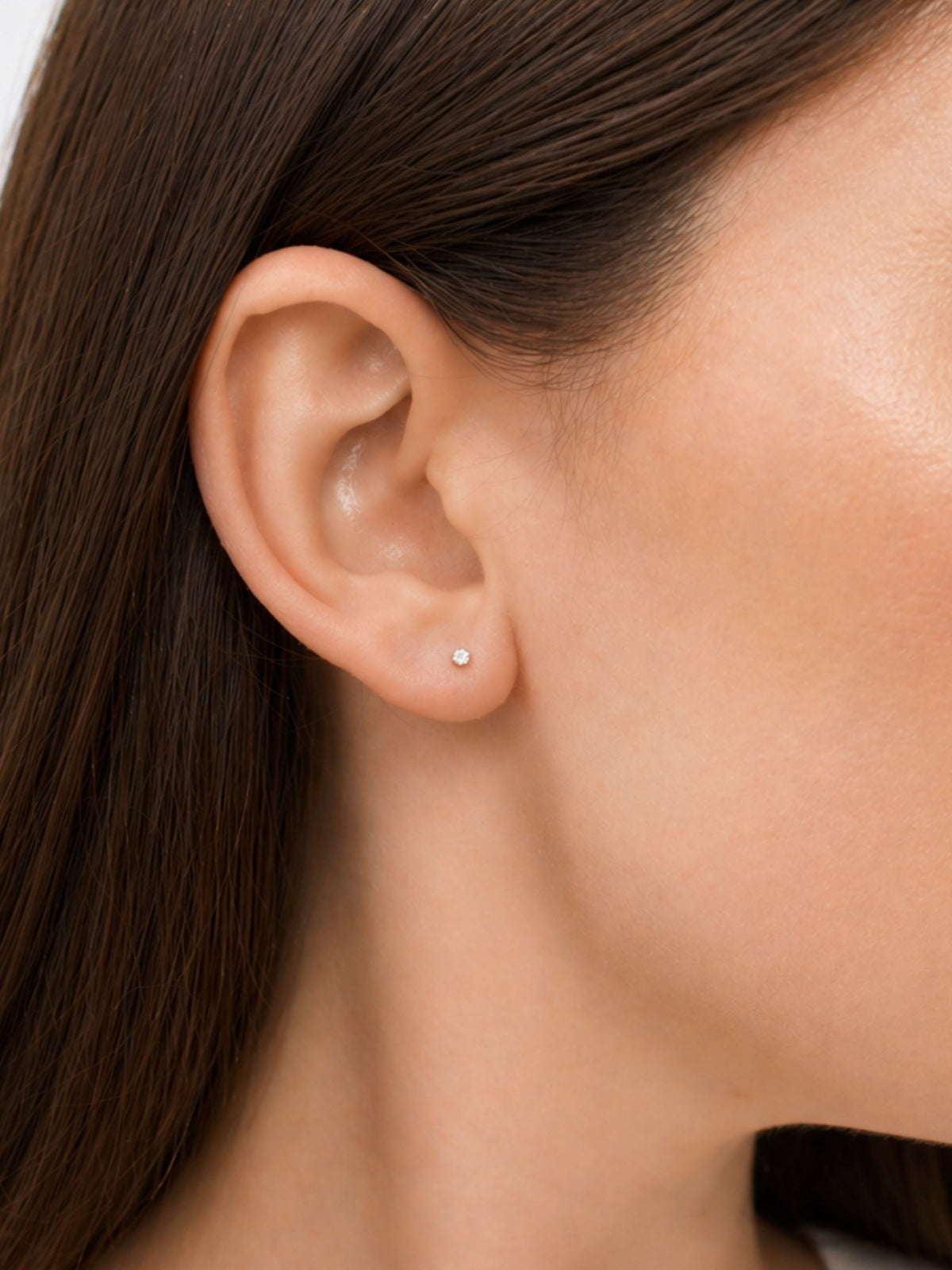 Teeny Diamond Stud Earring 14K