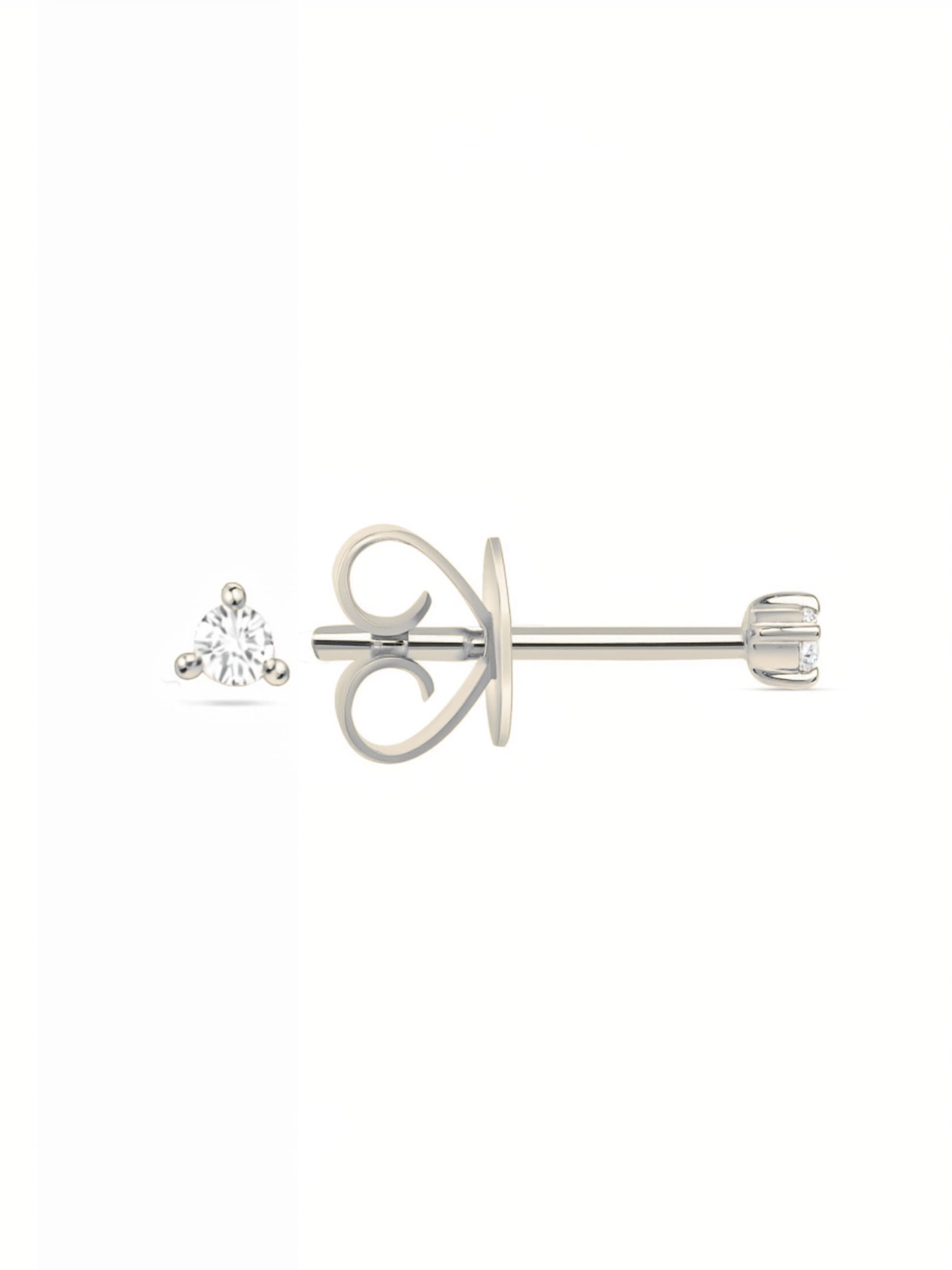 Teeny Diamond Stud Earring 14K