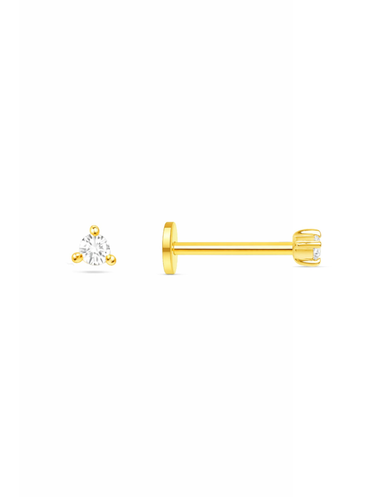 Teeny Diamond Stud Earring 14K